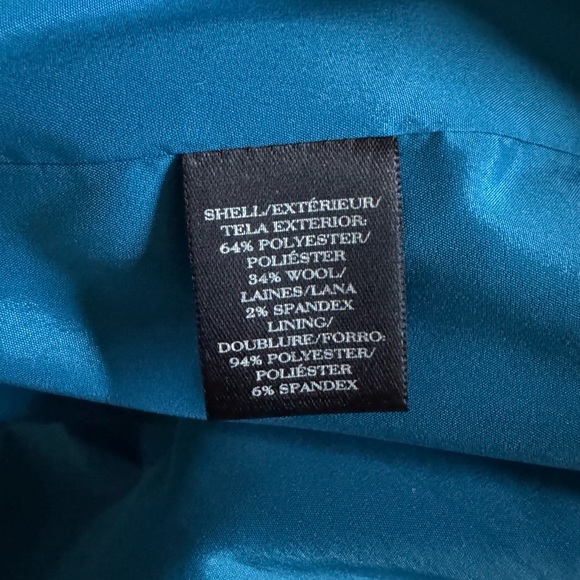 Ann Taylor Blue Mid Length Pea Coat Sz MP - Picture 7 of 7